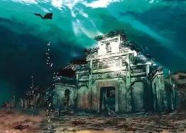 中国千岛湖水下古城探秘，因水电站而沉没于湖底的千年古城（保存完好）